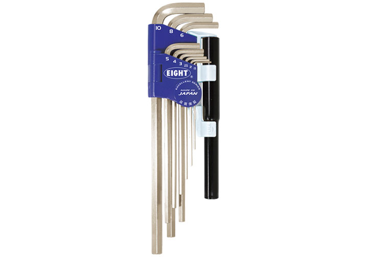 1.5-10mm Bộ lục giác bằng dài 9 chi tiết (có tay nối) Eight LHS-9NP