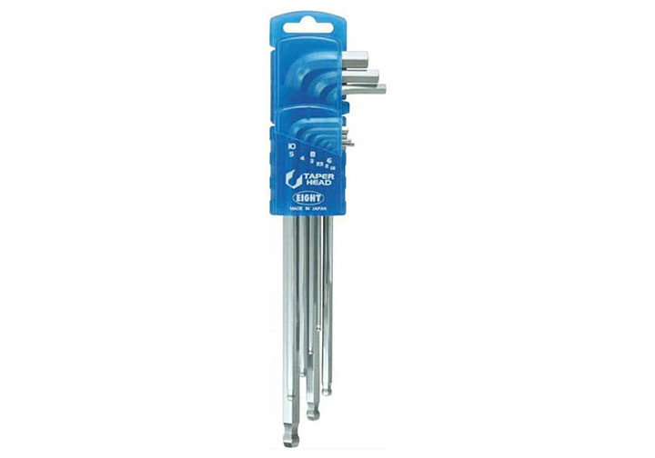 1.5-10mm Bộ lục giác bi dài 9 chi tiết Eight TLS-9D 1.5-10mm Bộ lục giác bi dài 9 chi tiết Eight TLS-9D