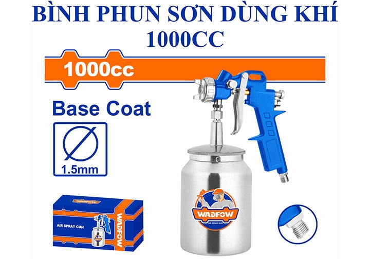 1000cc Súng phun sơn khí nén Wadfow WGA1510