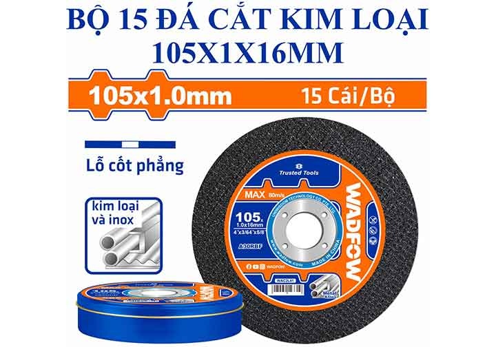 105x1x16mm Bộ 15 đá cắt kim loại (sắt và inox) Wadfow WAC2L41