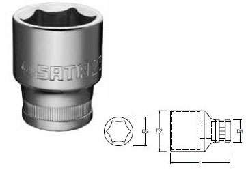 10mm Đầu tuýp 6 góc 1/2" Sata 13-301 (13301)