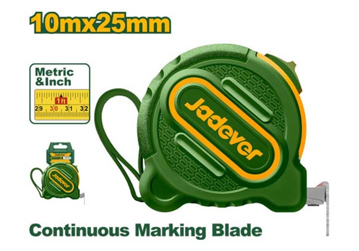 10mx25mm Thước cuộn thép hệ inch và mét Jadever JDMT1250