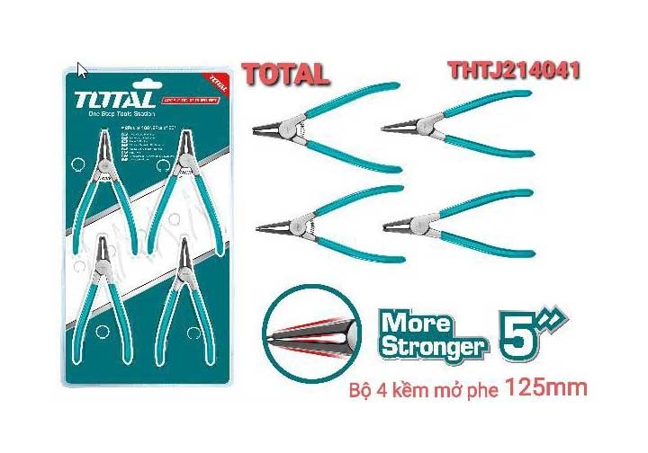 125mm Bộ kìm mở phe 4 chi tiết Total THTJ214041