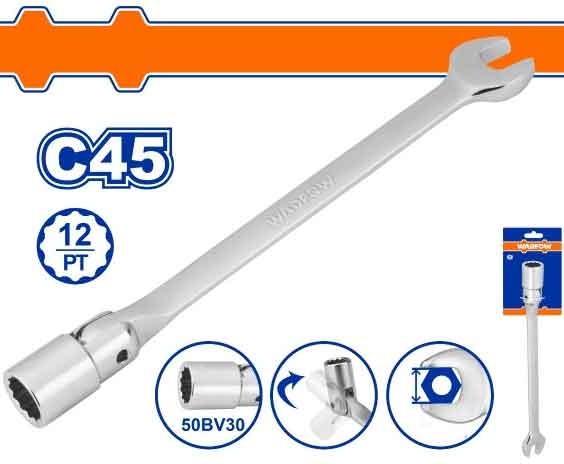 12mm Cờ lê miệng có đầu tuýp lắc léo Wadfow WTH1E12