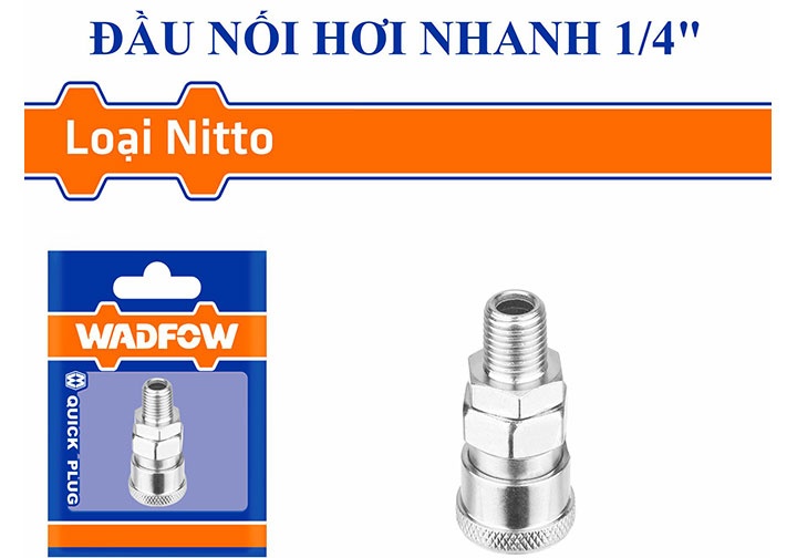 1/4" Đầu nối hơi nhanh ren ngoài Wadfow WQP0953