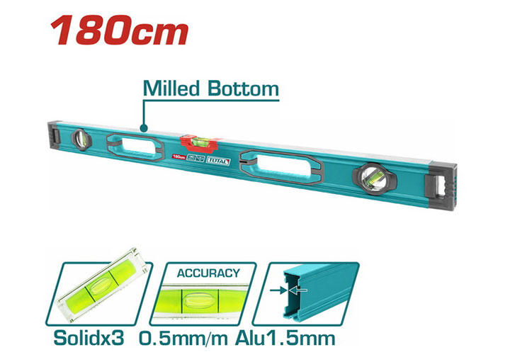 1800mm Thước thủy (72" - không có từ) Total TMT218028 1800mm Thước thủy (72" - không có từ) Total TMT218028