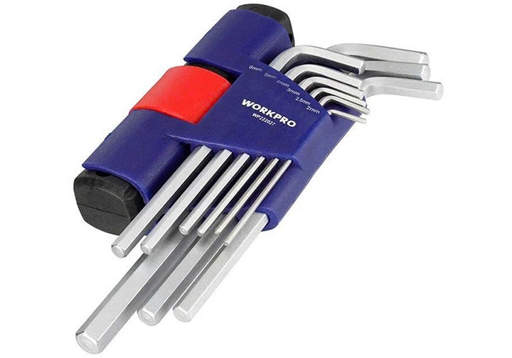 2-10mm Bộ lục giác đầu bằng (có tay cầm chữ T) Workpro WP222027