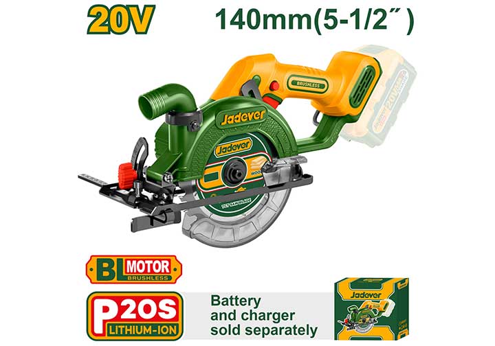 20V Máy cưa đĩa 140mm (chỉ thân máy) Jadever JDLWP5630 20V Máy cưa đĩa 140mm (chỉ thân máy) Jadever JDLWP5630