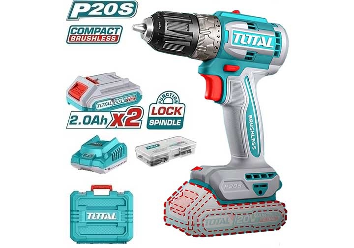 20V Máy khoan vặn vít dùng pin Total TDLI20453