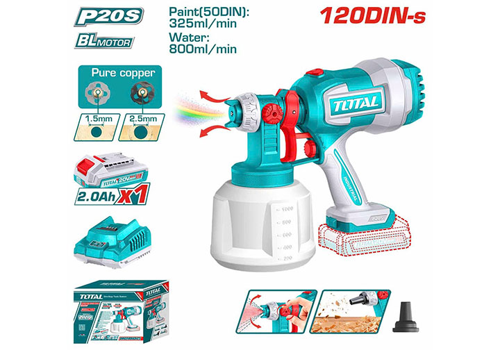 20V Máy phun sơn dùng pin Total TSGLI20042 20V Máy phun sơn dùng pin Total TSGLI20042