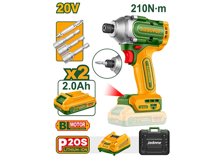 20V Máy siết vít dùng pin 210Nm Jadever JDCD2B21
