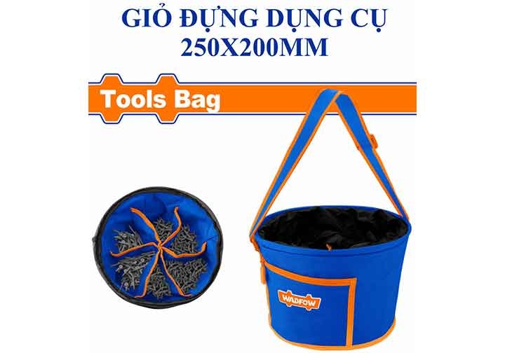 250x200mm Túi đựng đồ nghề dạng tròn Wadfow WTG8101