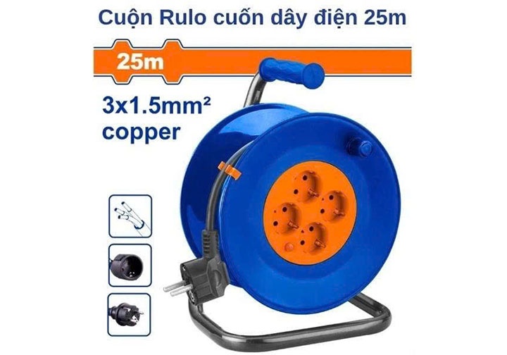 25m Ổ cắm điện quay (4 ổ cắm) Wadfow WEJ8380