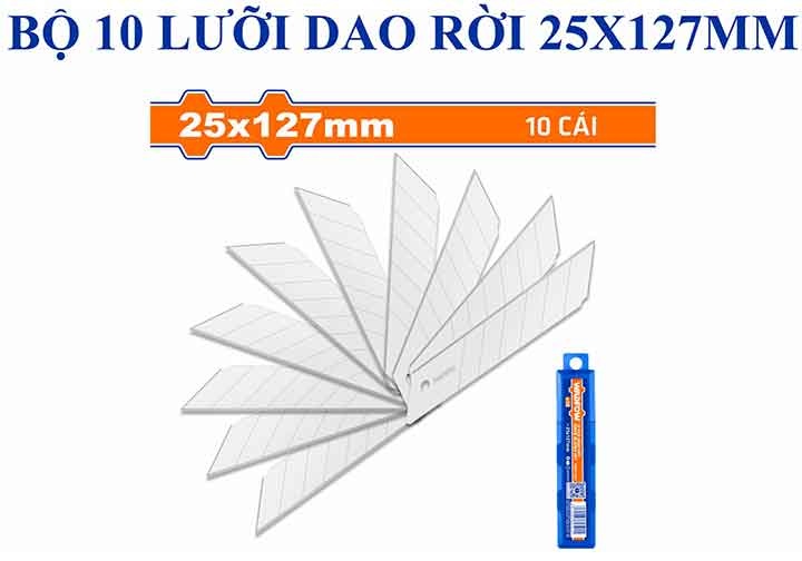 25x127mm Bộ 10 lưỡi dao Wadfow WMK1K25