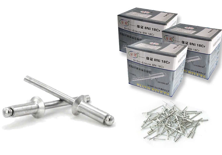 3.2x12mm Đinh rive inox 304 (1 hộp gồm 1000 đinh)