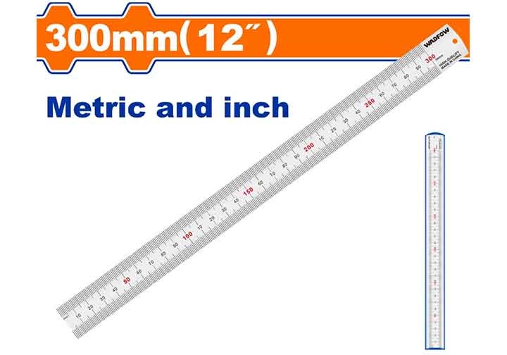 300mm Thước lá hệ mét và inch Wadfow WRU1330