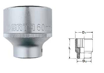 30mm Đầu tuýp 12 góc 3/4" Sata 16-612 (16612)