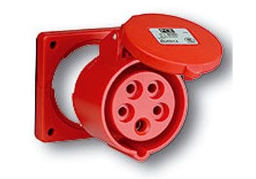 32A-3P-230V-6H-IP67 Ổ cắm gắn âm kín nước thẳng