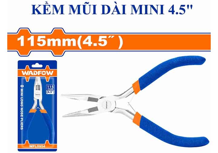 4.5" Kìm mũi nhọn mini Wadfow WPL0954