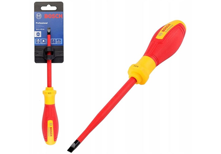4.5x100mm Tuốc nơ vít dẹp cách điện 1000V Bosch 1600A02NC2
