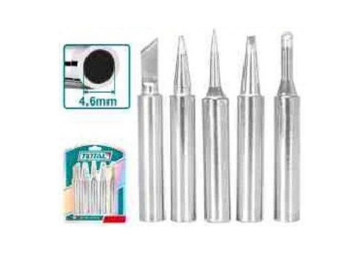 4.6mm Bộ đầu mỏ hàn 5 chi tiết (dùng cho TET01608 - TET01610 - TET360732) Total TET065461 4.6mm Bộ đầu mỏ hàn 5 chi tiết (dùng cho TET01608 - TET01610 - TET360732) Total TET065461