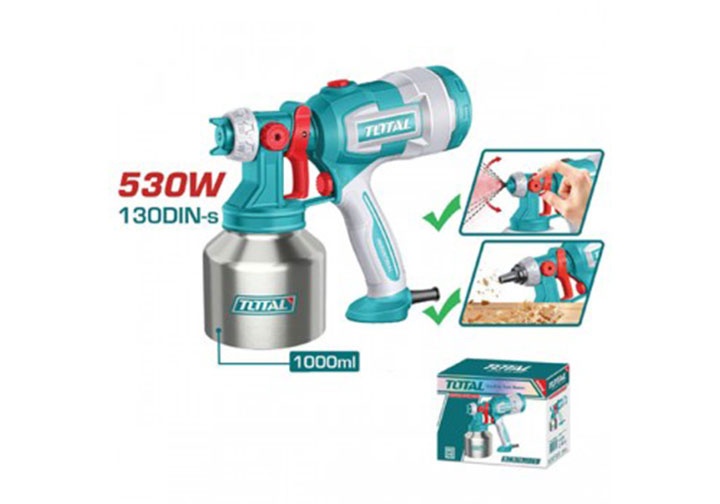 530W Máy phun sơn bình nhôm 1000ml Total TT45061