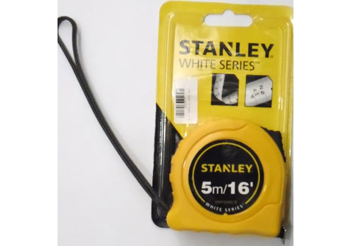 5m Thước cuốn thép 2 mặt màu trắng Stanley STHT33492-8