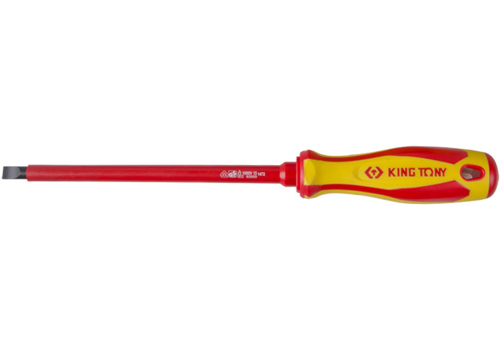 6.5x150mm Tuốc nơ vít dẹp cách điện 1000v Kingtony 14726506 6.5x150mm Tuốc nơ vít dẹp cách điện 1000v Kingtony 14726506