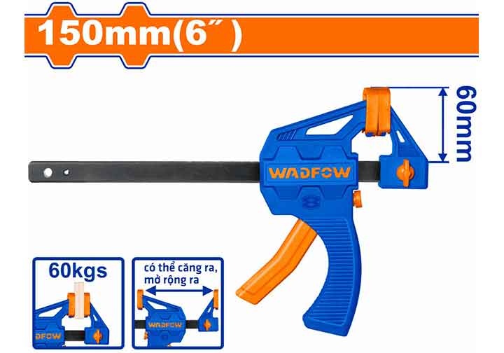 6" Cảo kẹp nhanh chữ F Wadfow WCP4306