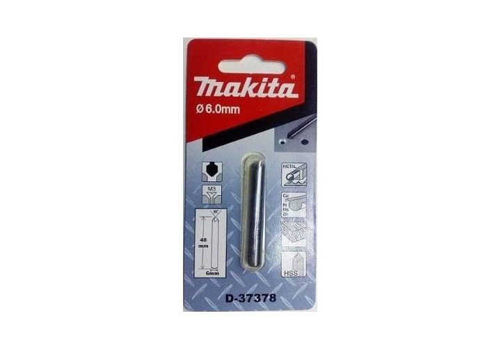 6x48mm Mũi lã 5 lưỡi cắt thép gió HSS M3 chuôi tròn Makita D-37378