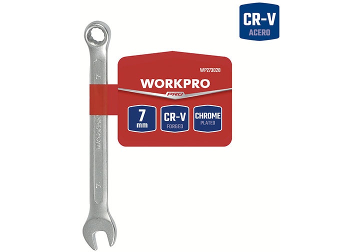 7mm Cờ lê vòng miệng thép CR-V Workpro WP273028