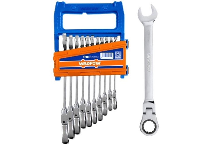 8-19mm Bộ cờ lê vòng miệng tự động lắc léo 12 chi tiết Wadfow WSP5212