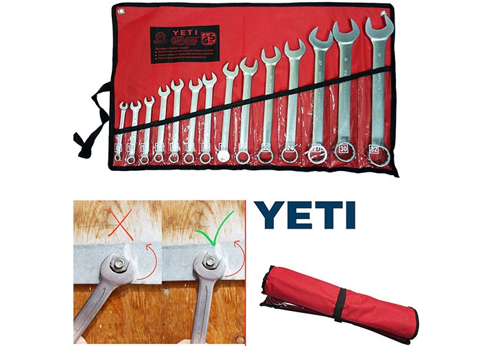 10-32mm Bộ cờ lê vòng miệng 14 chi tiết Yeti