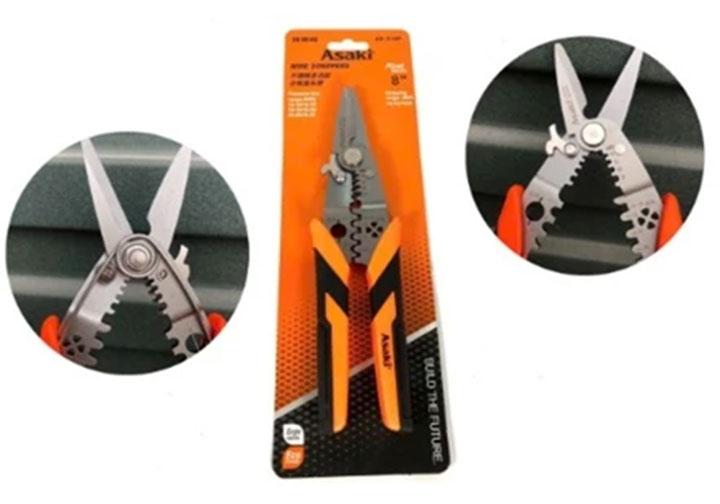 8" Kìm tuốt dây bấm cos đa năng Asaki AK-9109