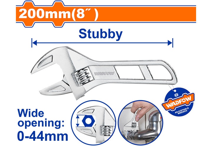 8" Mỏ lết Wadfow WAW7108