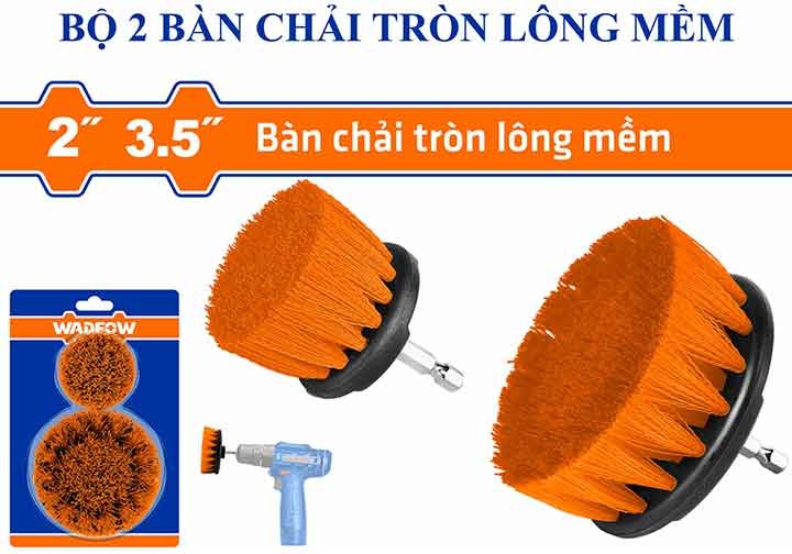 Bộ 2 bàn chải tròn lông mềm Wadfow WND1401