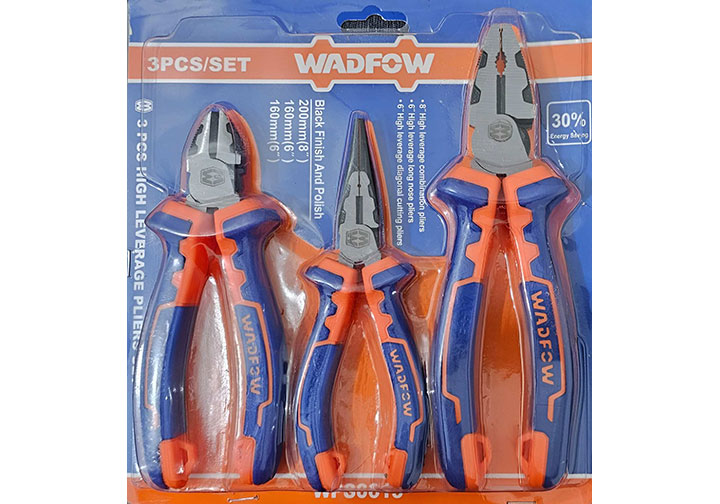 Bộ 3 kìm điện, kìm cắt, kìm mũi nhọn cao cấp Wadfow WPS0613 Bộ 3 kìm điện, kìm cắt, kìm mũi nhọn cao cấp Wadfow WPS0613