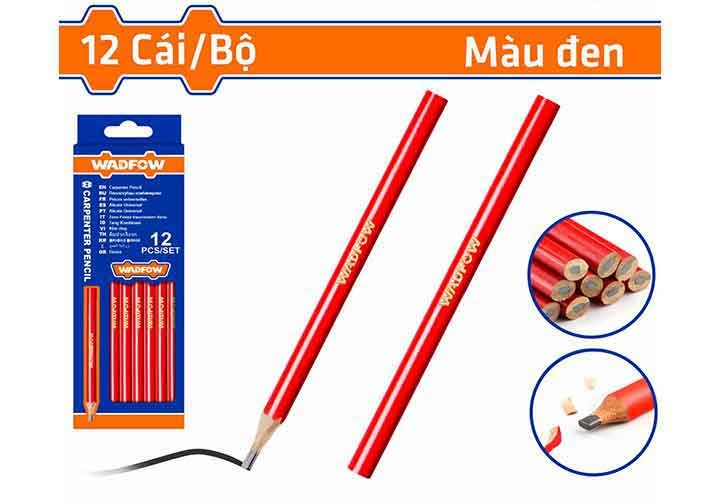 Bộ bút nghề mộc (màu đen) 12 chi tiết Wadfow WMQ1512