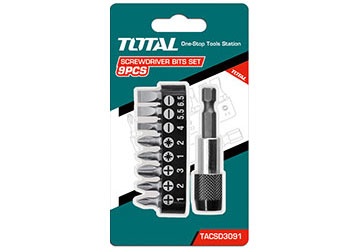 Bộ đầu tua vít 9 chi tiết Total TACSD3091