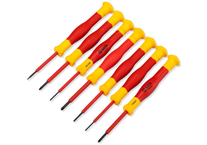 Bộ tuốc nơ vít đa năng cách điện 1000V 7 chi tiết Sata 09-318 (09318) Bộ tuốc nơ vít đa năng cách điện 1000V 7 chi tiết Sata 09-318 (09318)