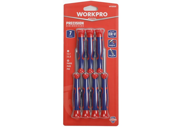 Bộ tuốc nơ vít sửa chữa điện tử 7 chi tiết Workpro WP200509