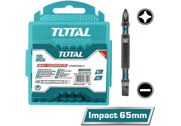 ΡH2+SL6x65mm Bộ mũi bắt vít 2 đầu có từ Total TACIM16HL133