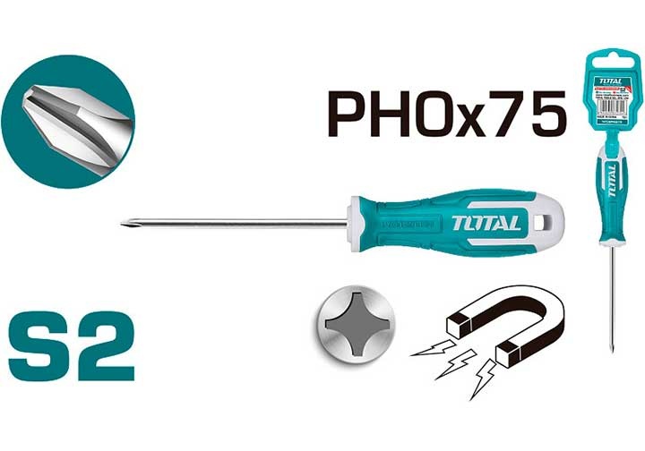 PH0x75mm Tuốc nơ vít bake Total THT26PH0075