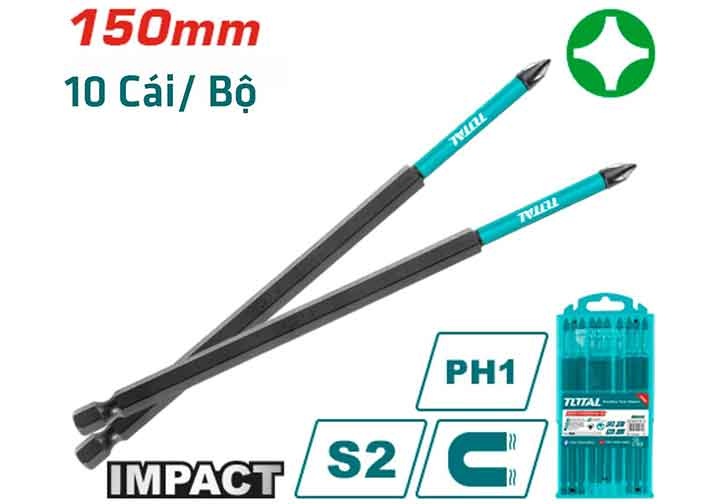 PH1x150mm Bộ mũi vít bake 10 chi tiết Total TACIM16PH163