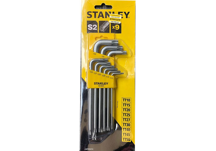 T10-T50 Bộ lục giác sao 9 chi tiết Stanley 92-625 (STMT92625-8)