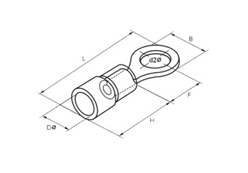 0.5 ~ 2.5 mm2 Kiềm bấm đầu cosse tròn, cosse pin LY-06WF2C