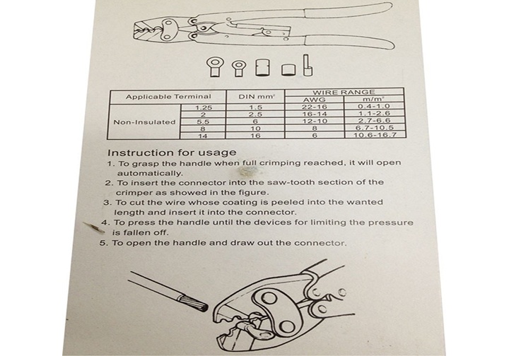 1.5-16mm2 Kìm bấm đầu cote số 15 Licota TCP-10089