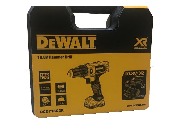 10.8V Máy khoan búa dùng pin Dewalt DCD716C2K