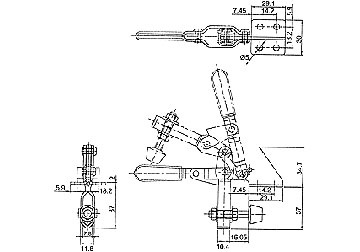 100kg Gá kẹp (cam kẹp) định vị chiều dọc King-Diamond KD-102B