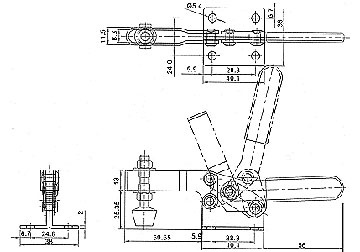 110kg Gá kẹp (cam kẹp) định vị chiều ngang King-Diamond KD-201C